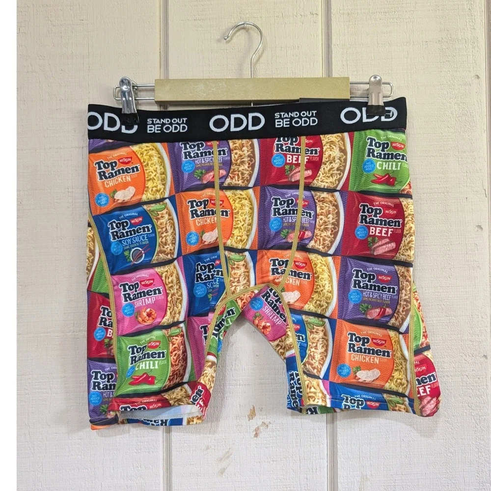 2pk ODD Sox Boxer Briefs Mens Large Cheech & Chong Top Ramen Novelty Underwear L
